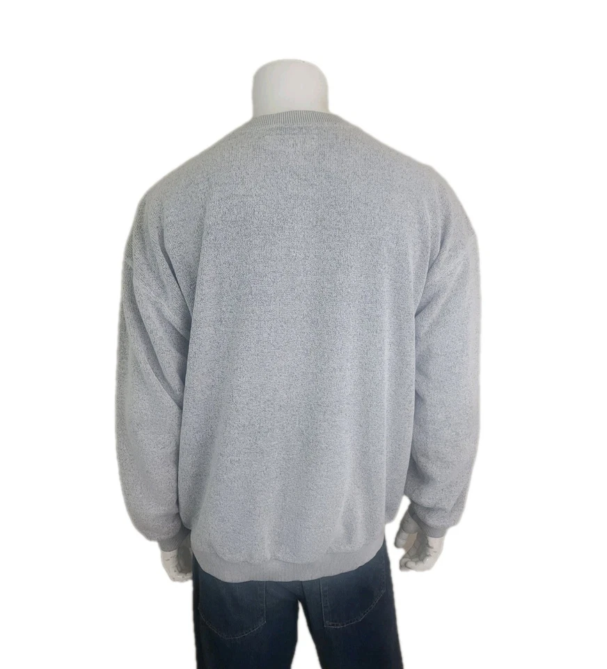 Vintage Big Dogs Gray Cotton & Polyester Blend Henley Sweatshirt Men's Size XL  - Image 3 of 4