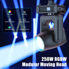 250W 48Prism LED Moving Head Light RGBW Gobo Beam Stage Lighting DJ Disco DMX512
