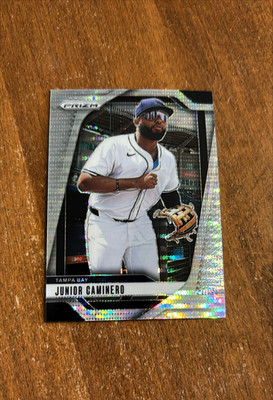 Junior Caminero 2025 Panini Prizm Silver Pulsar #183 Tampa Bay Rays /499