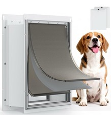 Pet Door for Wall Dog Door for Wall, 3-Flap Doggie Door with Insulation, All-Met