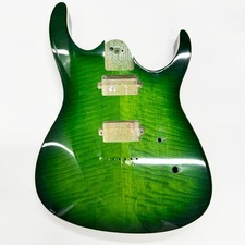DIY Basswood Electric Guitar Body Green Gradient Glossy Finish Perfect