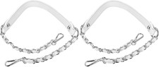 Purse Chain Strap, 24" 2Pcs Leather Iron Flat Chain Strap Handbag Chains Purse H