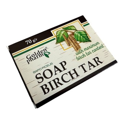 Golden Pharm 70g Natürliche Birkenteer Seife Bar Antiseptikum Akne Antibakteriell