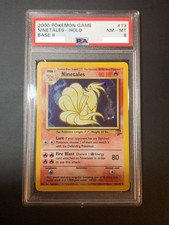 PSA 8 Ninetales 13/130 Holo Base 2 Pokemon Game Card English 2000
