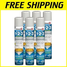 Turbo Spray Gray Primer, Bulls-Eye 1-2-3, 26 oz, 6 Pack