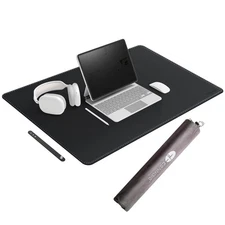 Leather Desk Mat - 31.4" x 19.6" Extra Large Desk Pad Protector for Office Co...