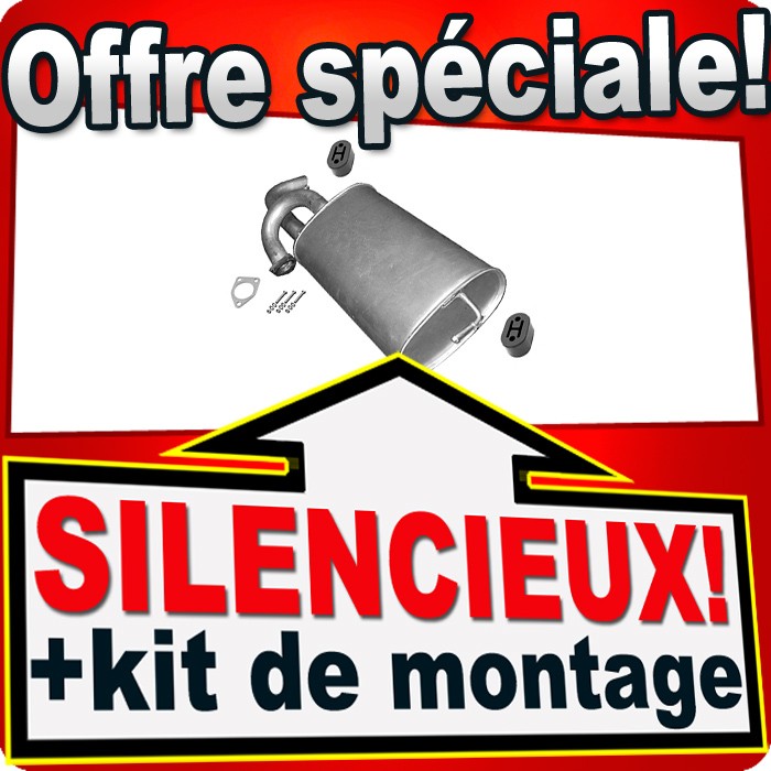 Silencieux arrière pour Citroën C4 Aircross 1.6 HDi pot d'échappement 2X4 4X4