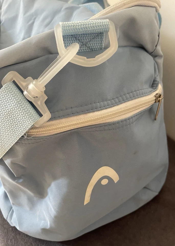 Head Vintage Holdall Baby Blue Travel Gym Duffle Carry On Bag. Used Once - Image 4 of 4