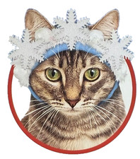 Holiday Cat Hat Snowflake  Snowball Cap