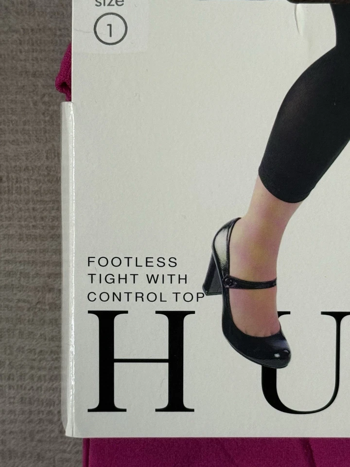 HUE Footless Tights with Control Top Magenta Pink Women’s Size 1 Up to 5’8” New - Image 2 of 4