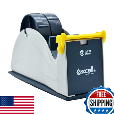 #ad Excell ET 227 Blue Grey Premium Twin Roll Steel Desk Tape Dispenser 2 inch $60.90