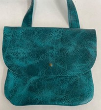 REEF BLUE LEATHER POSSIBLES BAG /POUCH M ADE IN THE USA FREE SHIPPING