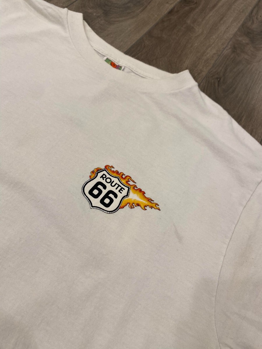 VINTAGE Route 66 America's Highway T Shirt Mens Extra Large White