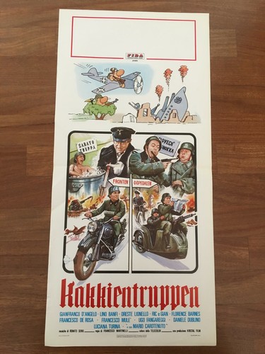 S60 LOCANDINA,Poster,KAKKIENTRUPPEN 1977 LINO BANFI D'angelo moto