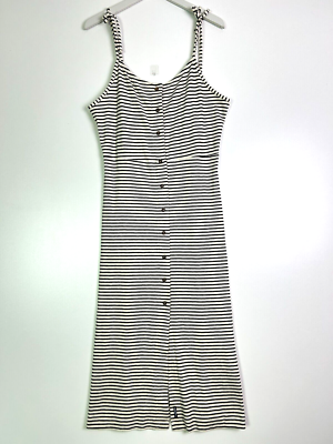 Superdry charlotte button down mini dress mono stripe black white size 12  new | eBay
