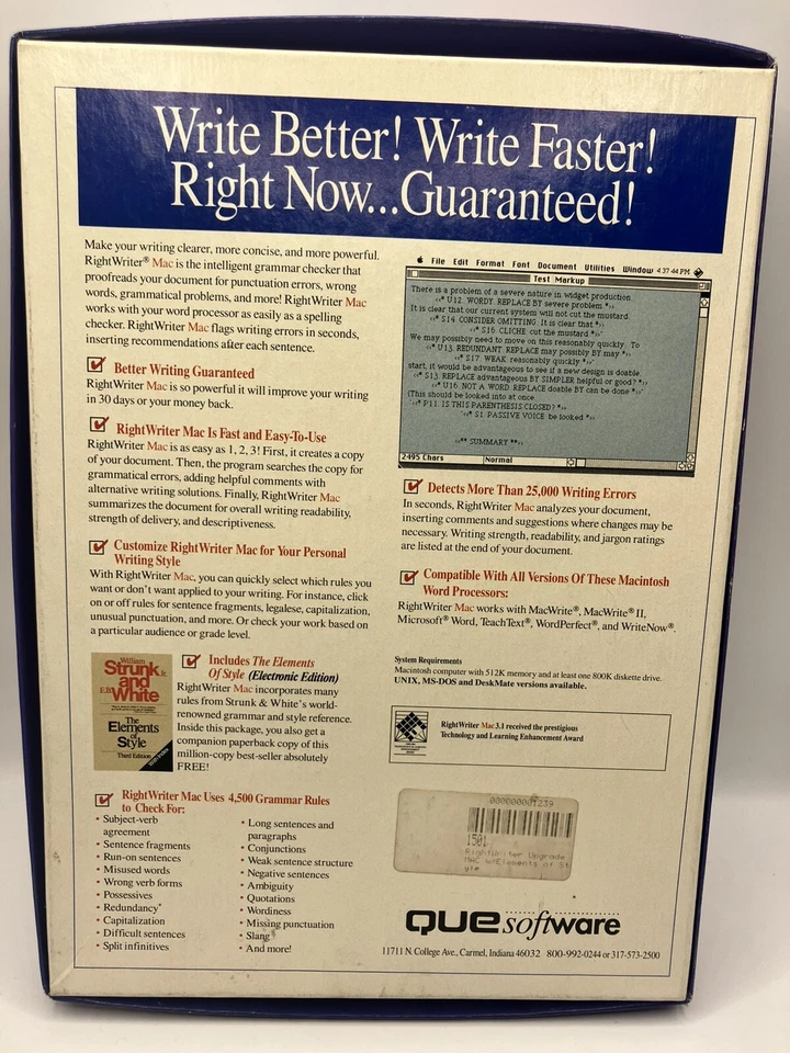 Right Writer Mac Version Intelligent Grammar Checker CIB - Image 4 of 4