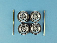 1/64 Wheel and Tire Set Real Riders Watanabe Type-R Chrome Yokohama ADVAN HF