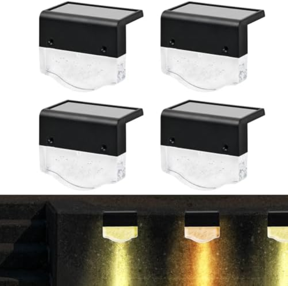 4 Pezzi Applique Solari Da Giardino, Luci Solari da Giardino, Led da Esterno Sol