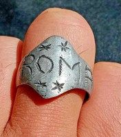 ROMAN ANCIENT ARTIFACT SILVER RING ROMAN IMPERIAL LEGIONARY -ROMA-