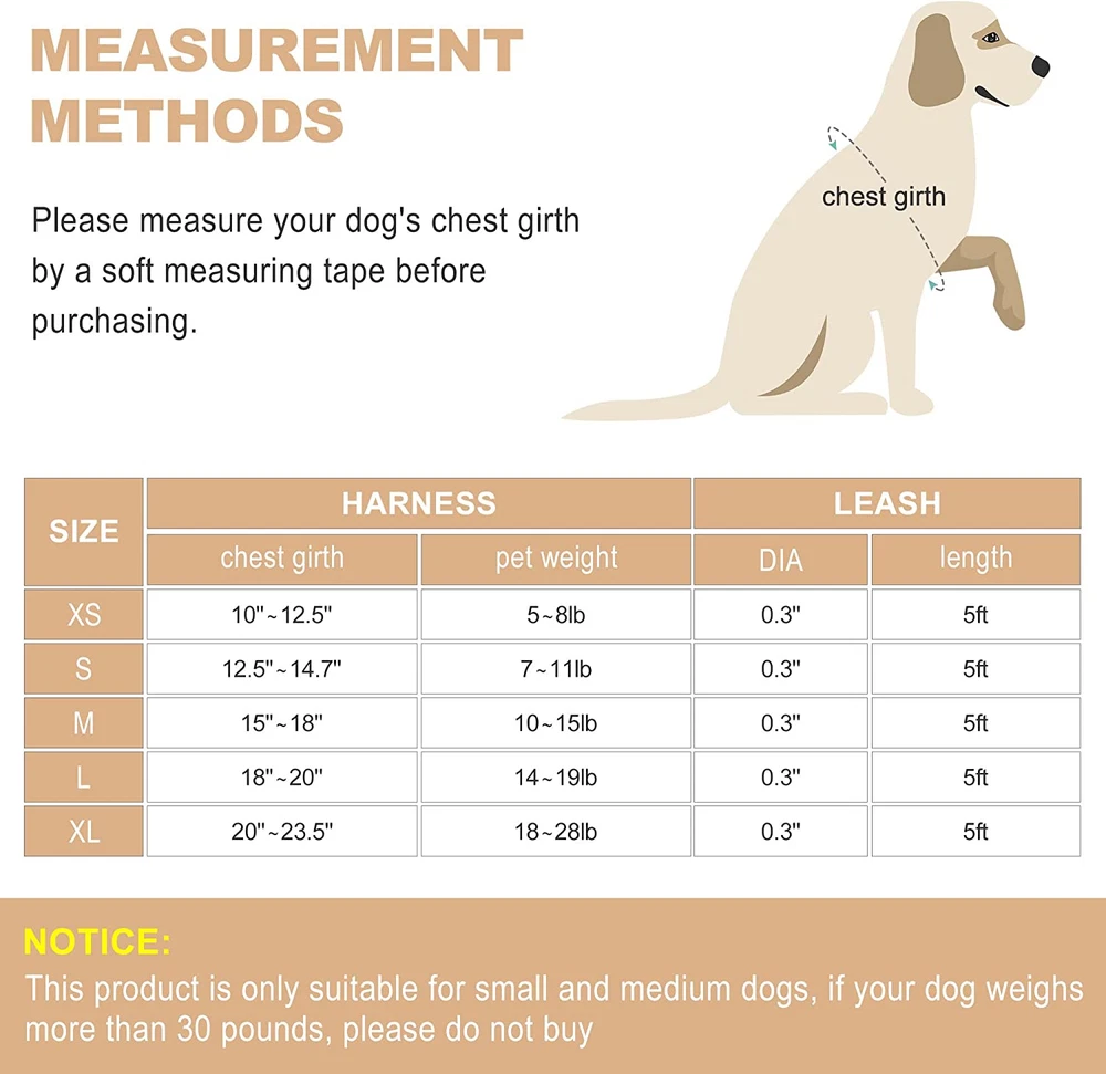 Dog Harness with Leash Set, No Pull Adjustable Reflective Step-In Puppy Harness