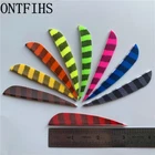 36pcs 3 Inch Arrow Feather Striped Fletches Arrows Feathers Archery Accessories