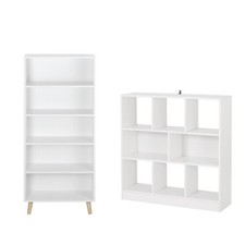 Bücherregal Standregal Wandregal Aktenregal Büroregal Ordner Bücher Regal Weiß