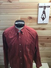Vintage Tommy Hilfiger Button Front Shirt Crest Logo Mens L Red