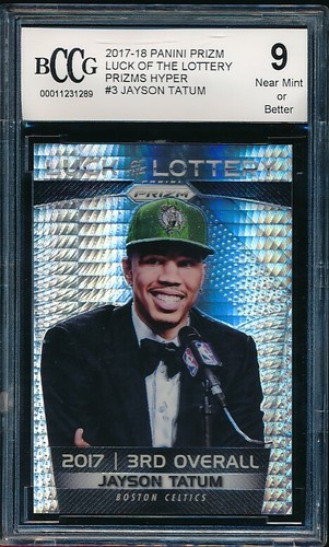 Jayson Tatum [Hyper Prizm] #JAT 2017 Panini Prizm Luck of the Lottery card