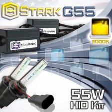 Stark 55w Micro Hid Fog Light Slim Xenon Kit - H10 9145 3k 3000k Yellow Q