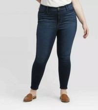 Universal Thread Womens High-Rise Skinny Jeans Dark Wash Plus Size 18 Short