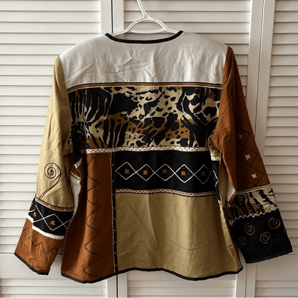 Indigo Moon Vintage Patchwork Jacket - image 4