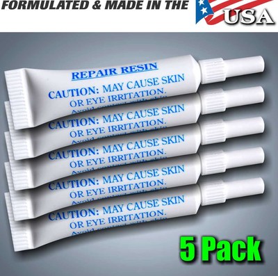 UV - WINDSHIELD REPAIR RESIN  ( 5 PACK  ) 1 USE RESIN TUBE 
