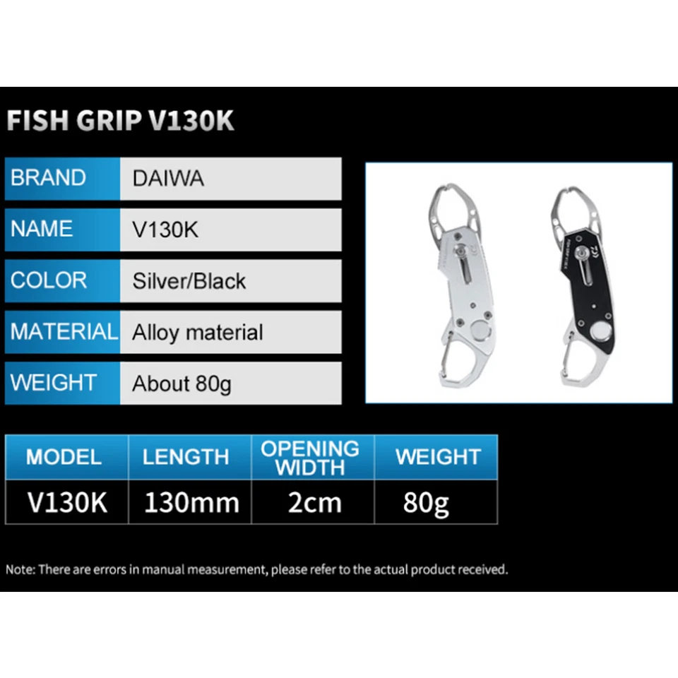 Agarre de pesca Daiwa V130 V170 aleación de aluminio agarre labial gancho aparejos de pesca herramienta Foto 2 de 4