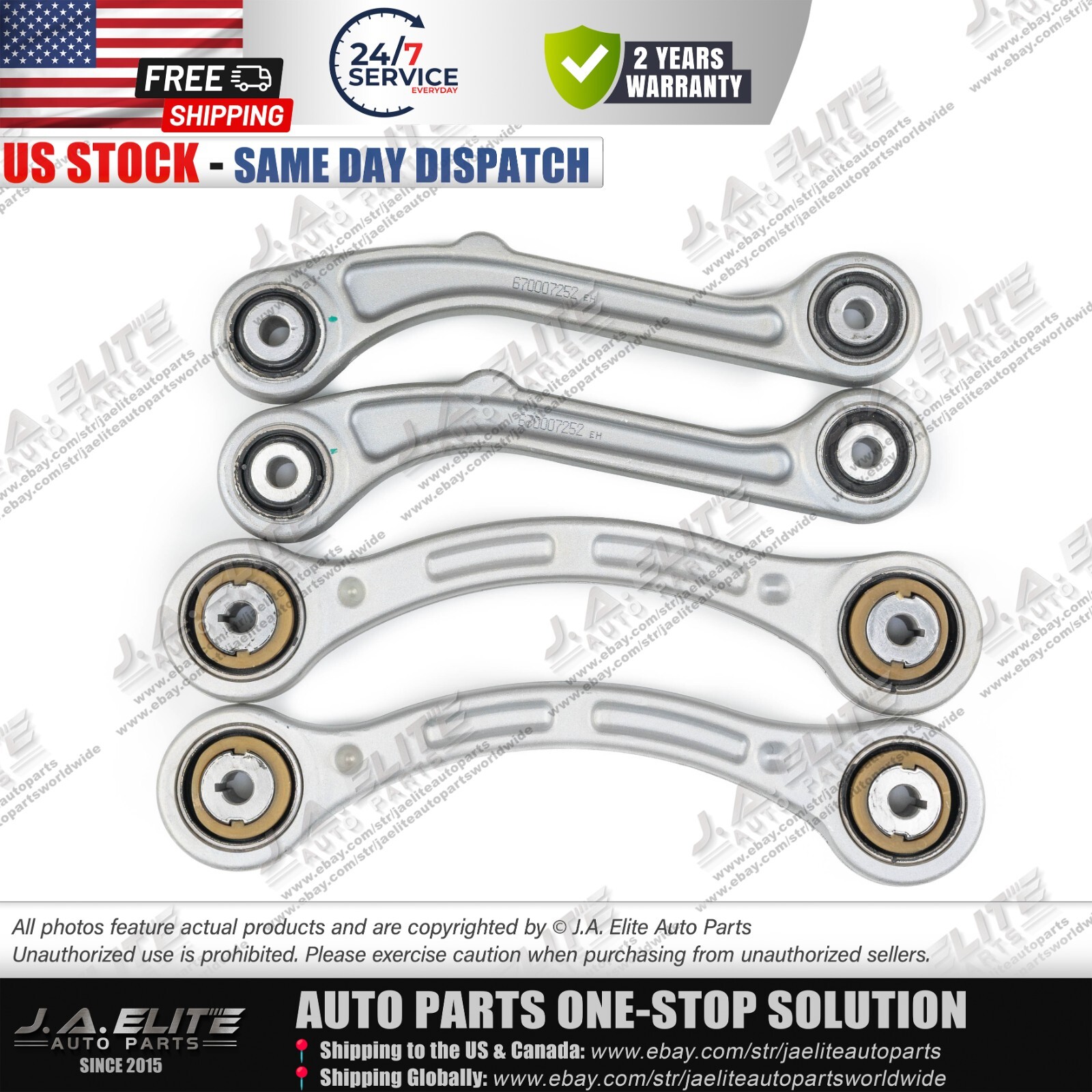 4pcs Rear Control Arms fit Maserati Ghibli Quattroporte 14+ 670007251 670007252