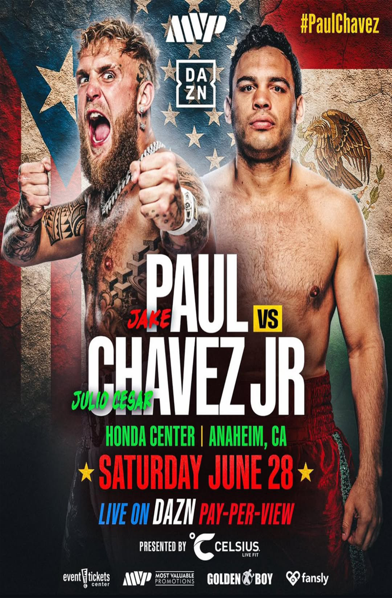 Jake Paul Poster Paul vs Chavez Boxing 2025 Bout Poster 11 x