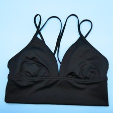 Victorias Secret Large Sports Bra Ultimate Lightly Lined Black Pullover Gym New