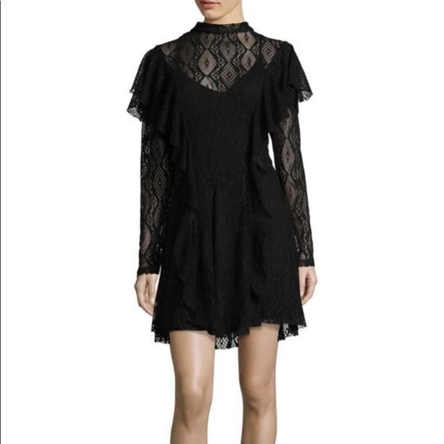 chinese dress ladies Tabby Lace Mini in Black Small