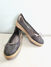 NEW A. PAPELL Women's Size 6 Gunmetal Ballerina Flat Wedge Heel Pump Sandal Shoe