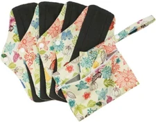 Menstrual Pads Organic Cotton 5pcs  Reusable Washable Panty Liner 1bag
