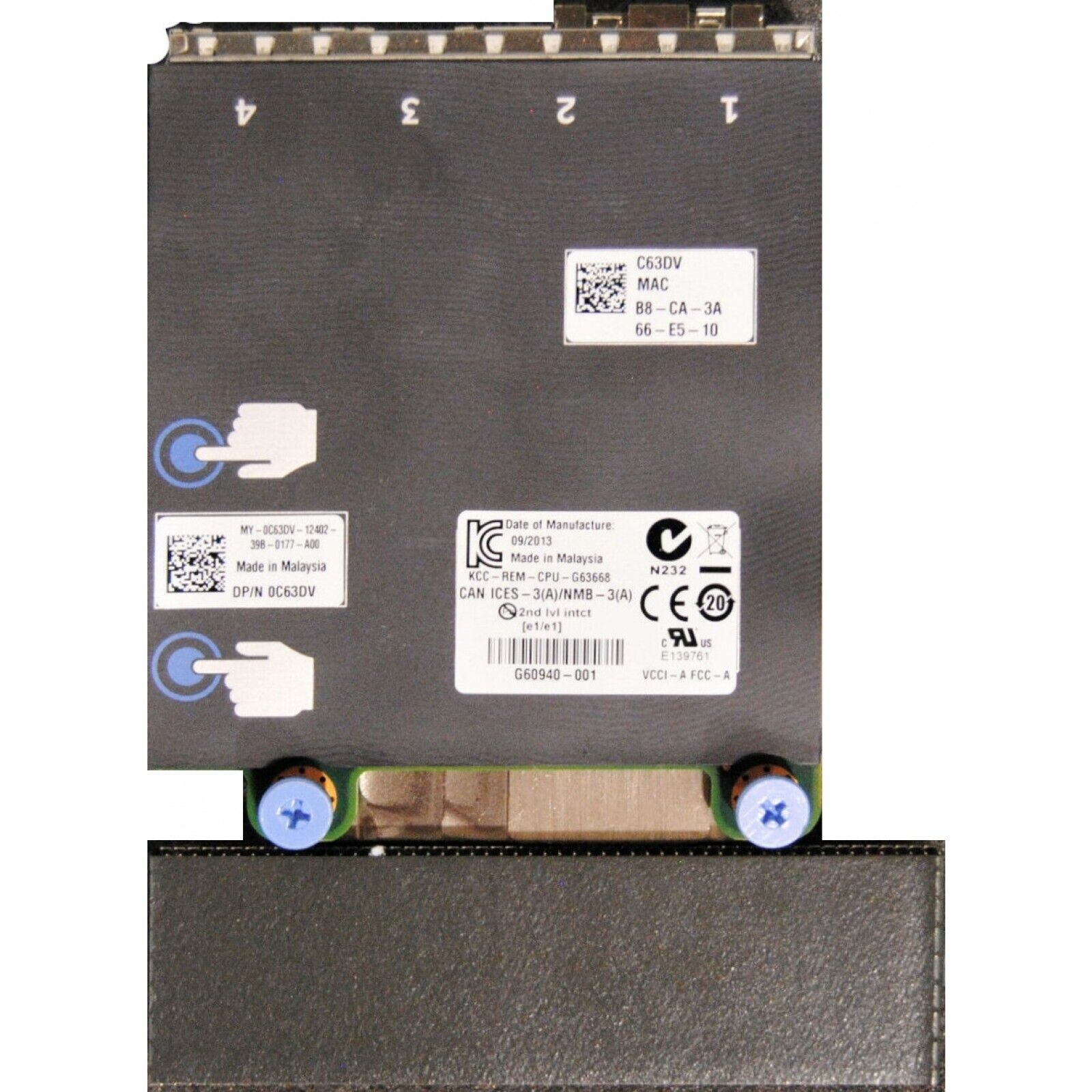 Dell X520+I350 Dual Port 10Gb Ethernet SFP+ Dual Gigabit Ethernet C63DV, 0C63DV Sprzedaż wysyłkowa