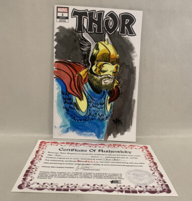 Thor #1 Blank Sketch Variant Cover Comic 2020 W Original Art Dave