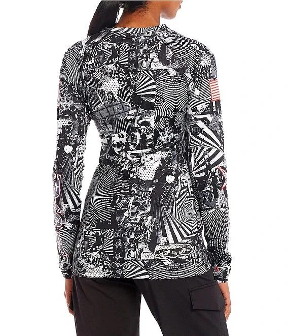 2022 NWT WOMANS VOLCOM US OLYMPIC TEAM LS BASE TOP $70 S black/white - Image 2 of 3