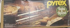 Pyrex Bake A Round Glass Bread Baking Tube W/Rack Corning Brand New Vintage
