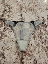 True Vintage Victoria's Secret Mesh See Through Keyhole Thong Size Medium