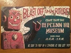 Tin Sign Vintage New Vegas Repconn Blast Off To The Future!