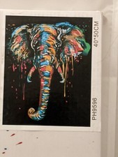 Painting By Number 40x50 cm. Animal Elephant Acrylic Canvas Picture Wall Art