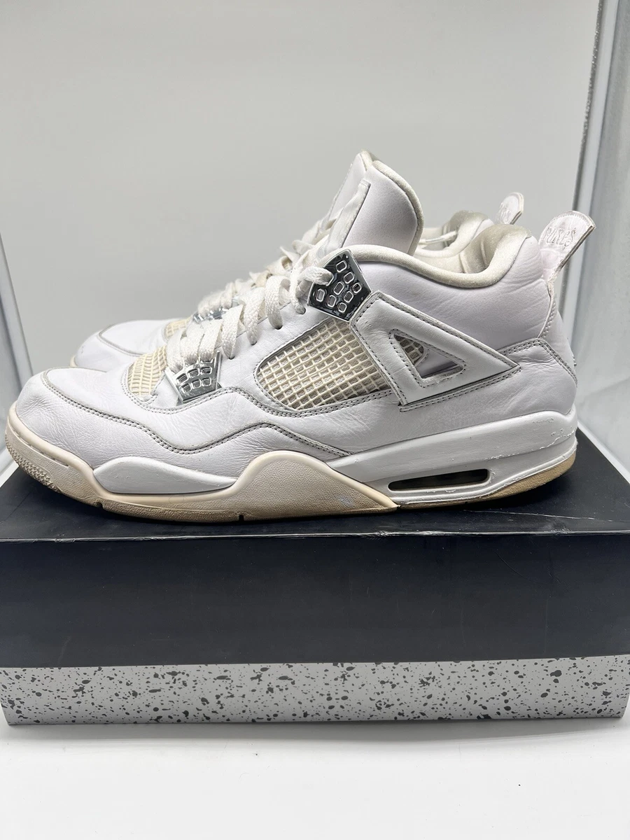 Nike Air Jordan 4 Retro White Pure Money Size 15 M (408452-100)