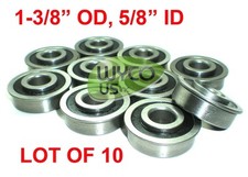 10 FLANGE WHEEL BEARINGS, 1-3/8" OD x 5/8" ID, 1 LOT 10 BEARINGS