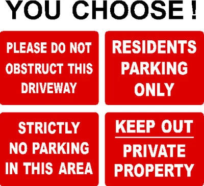 AVALON No Parking Keep Clear Private Drive Sign 40cmx30cm Extra Thick 5mm Rigid Plastic