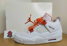 Nike Air Jordan 4 Retro Metallic Orange Men's Shoes Trainers UK 10 Rare Colorway